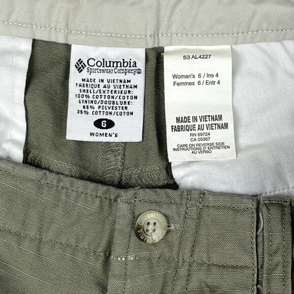 Columbia Olive Casual Active Chino Shorts Womens Size 6 (D10083) - Picture 7 of 7